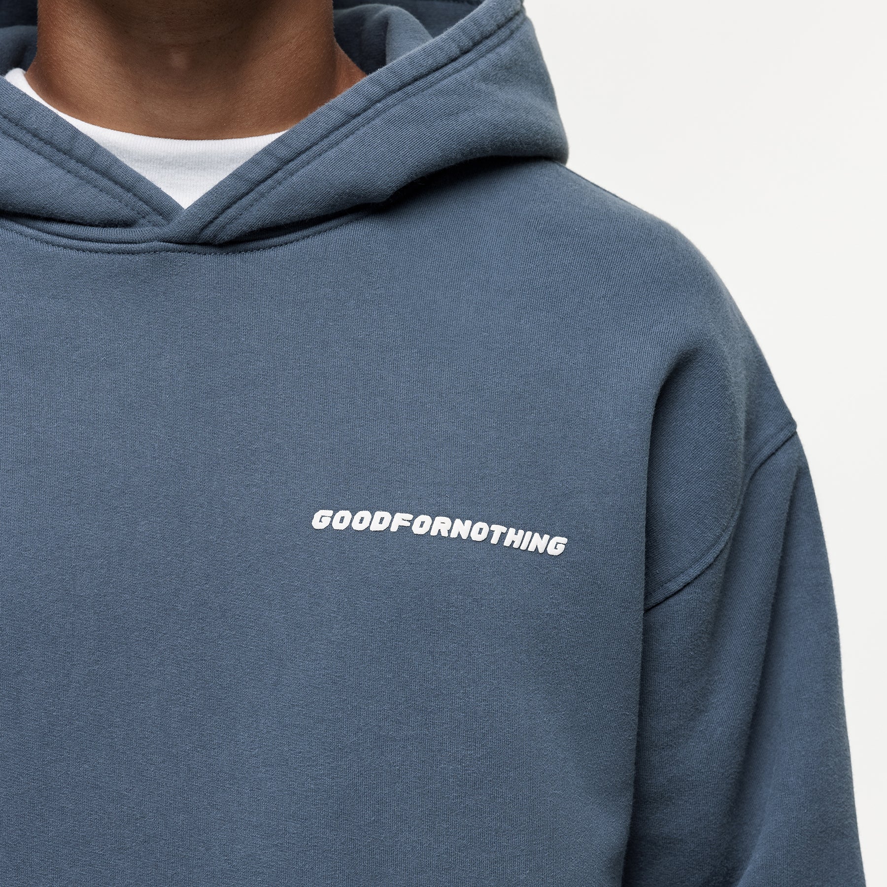 Vintage Washed Blue Hoodie - Image 3