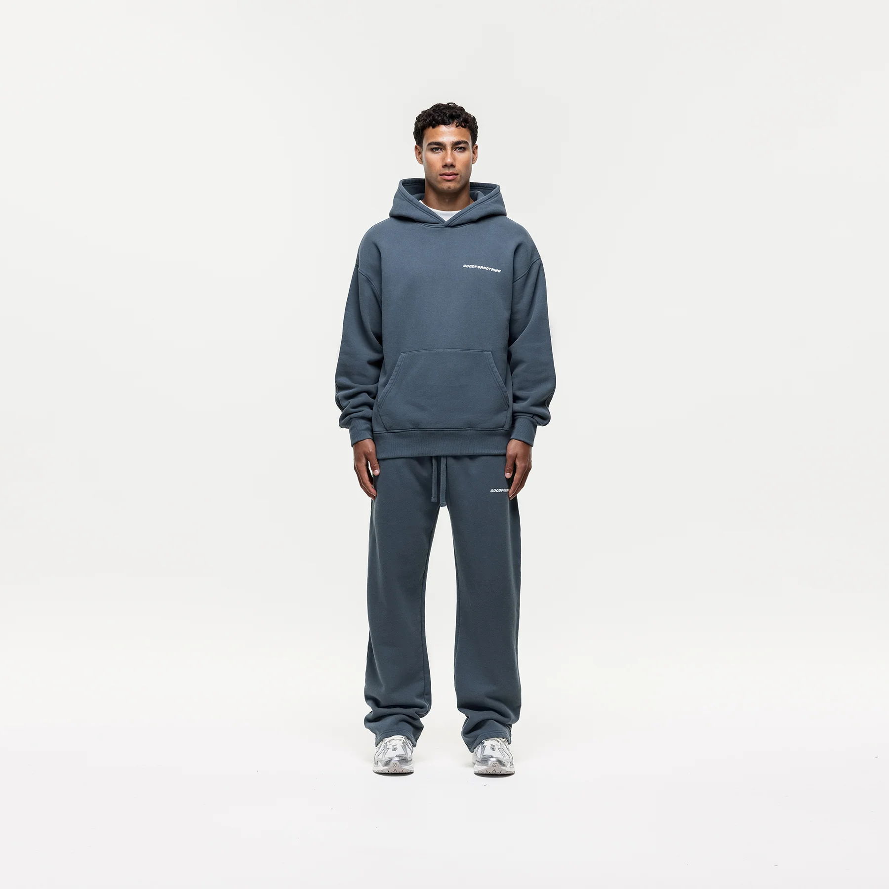 Vintage Washed Blue Hoodie - Image 4