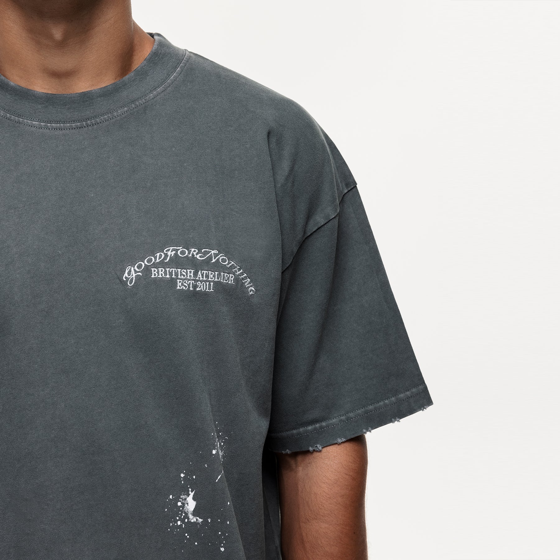 Abrade Gunmetal Sprayed T-shirt - Image 2