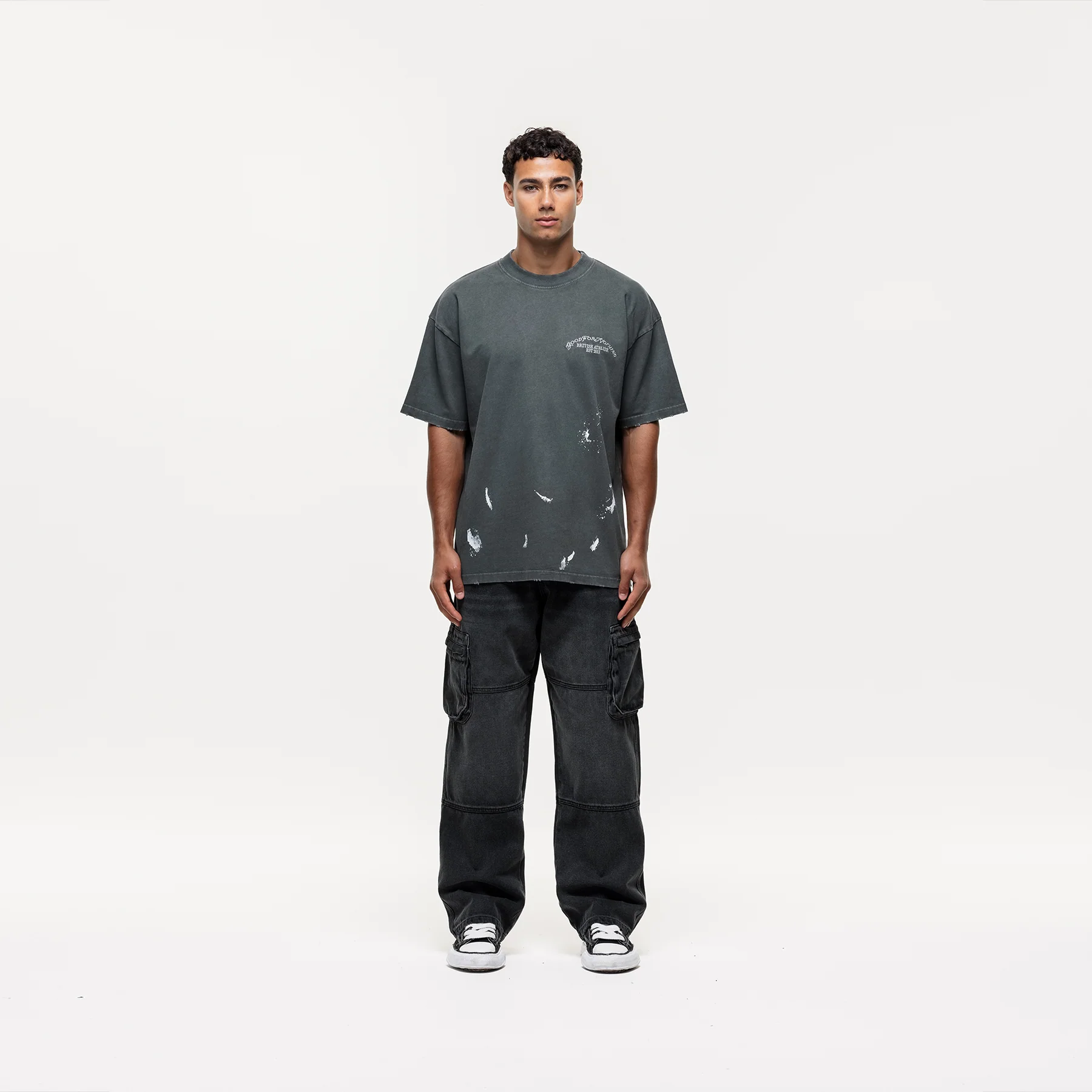 Abrade Gunmetal Sprayed T-shirt - Image 4