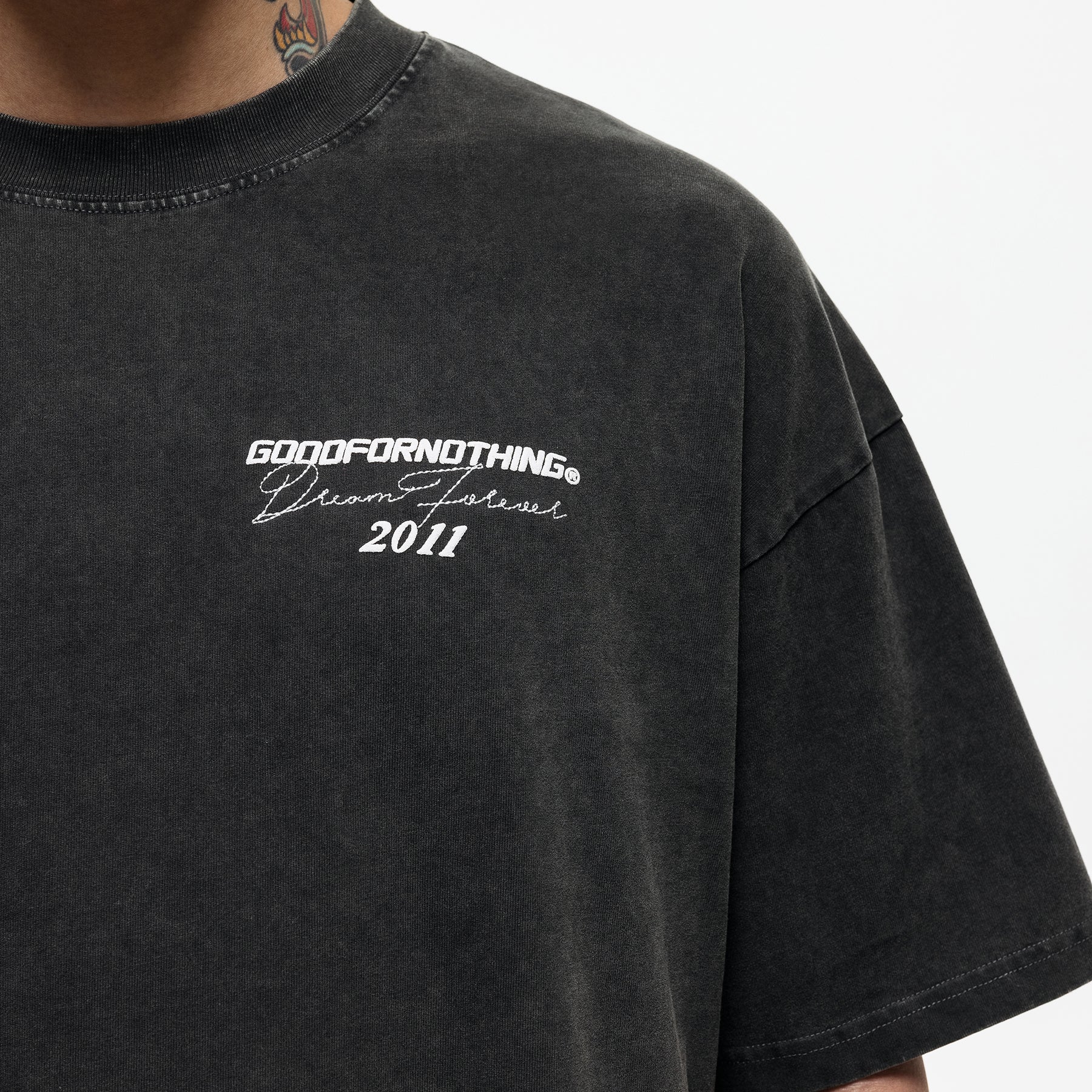 Oversized Dream Forever Washed Black T-shirt (Final Sale) - Image 3