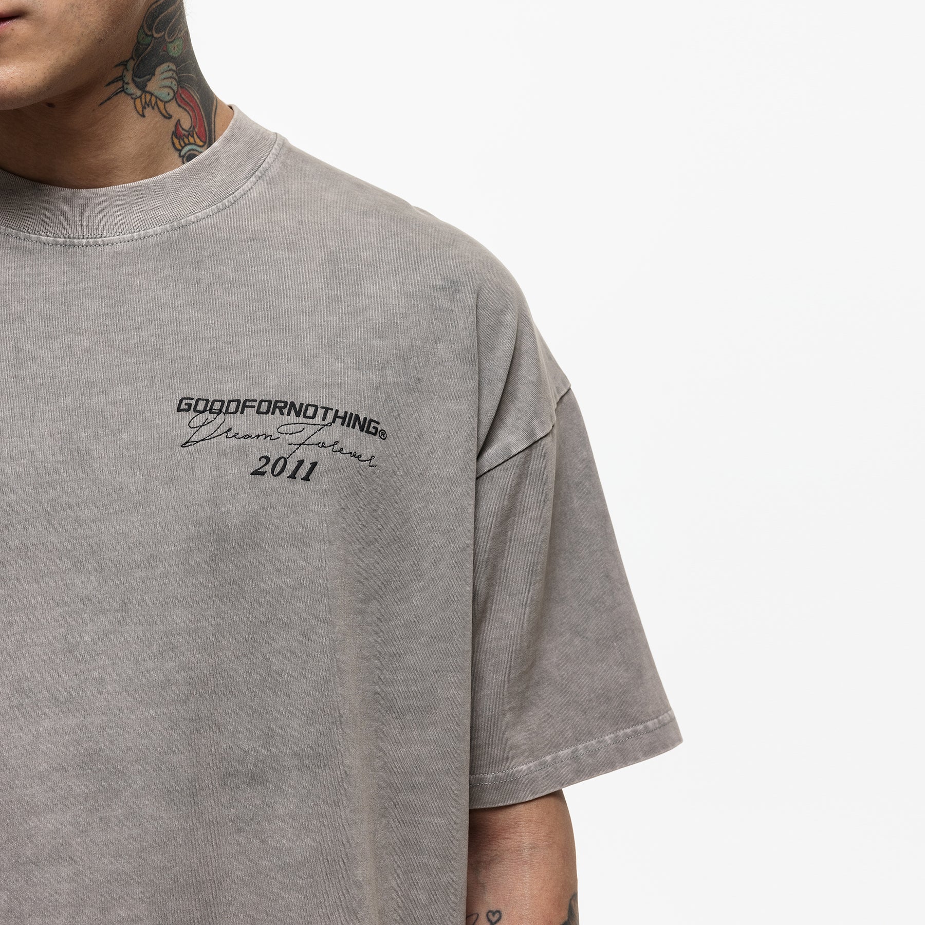 Oversized Dream Forever Washed Taupe T-shirt (Final Sale) - Image 4