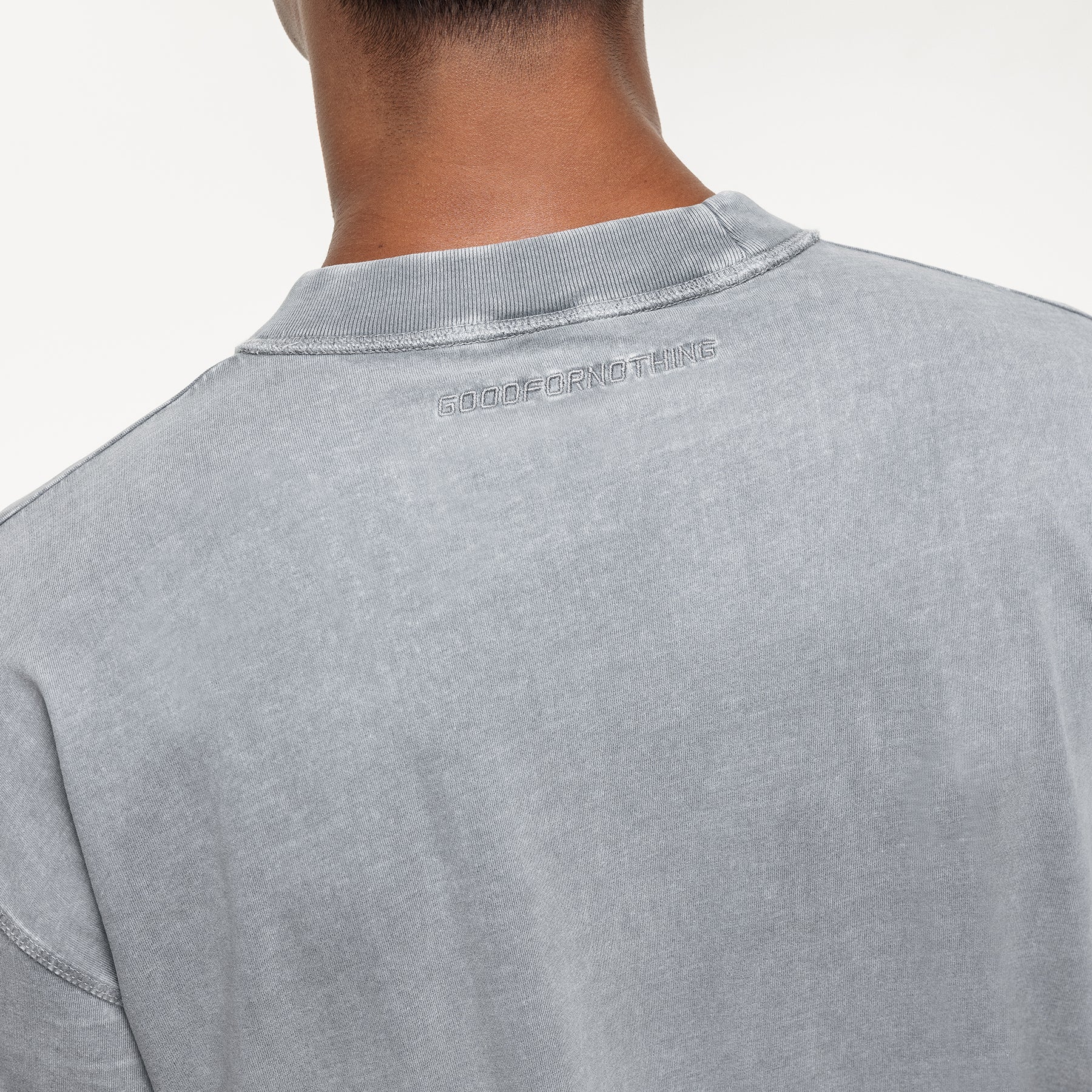 Reverse Washed Grey T-shirt - Image 2