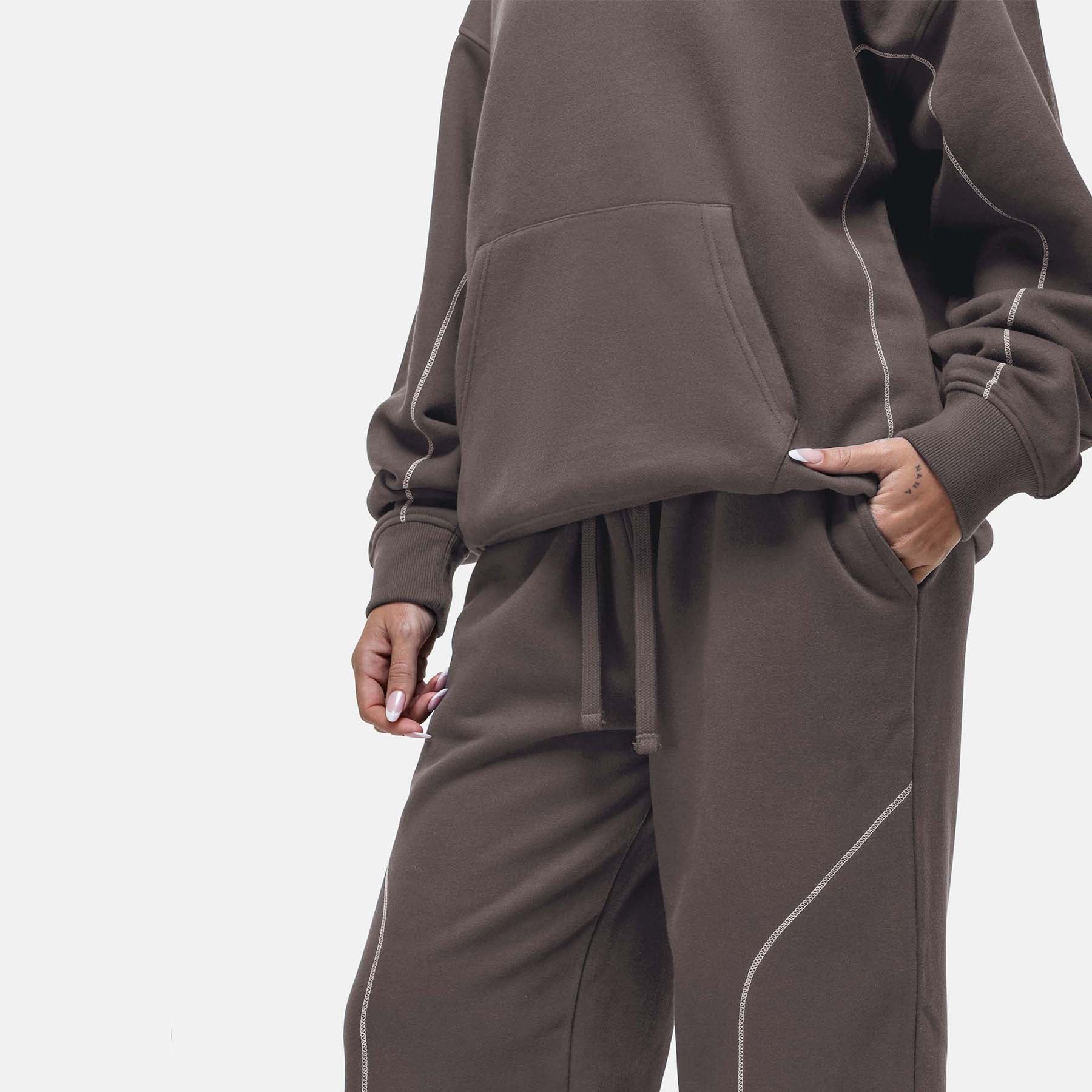 Overlock Washed Taupe Sweatpant - Image 3