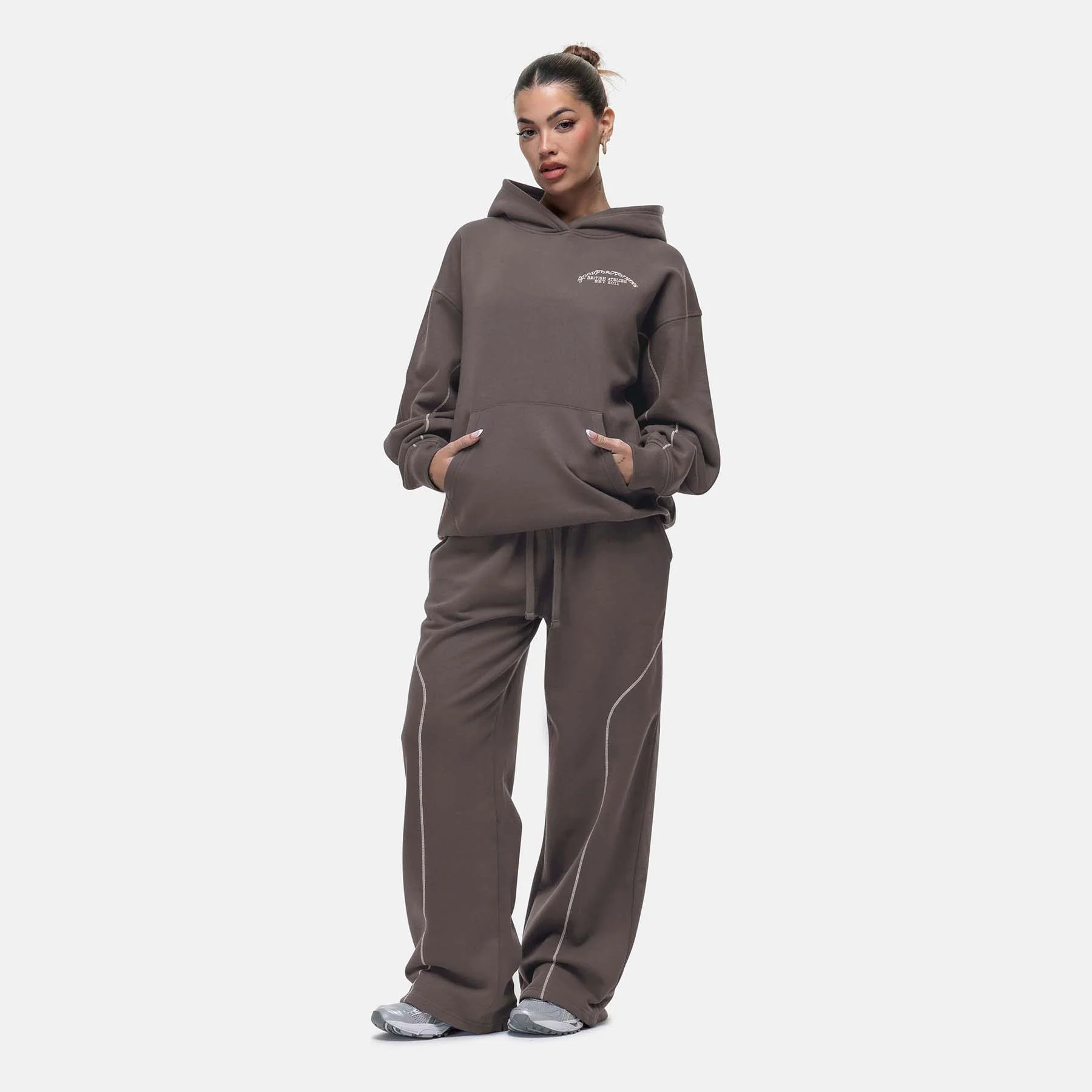 Overlock Washed Taupe Sweatpant - Image 4