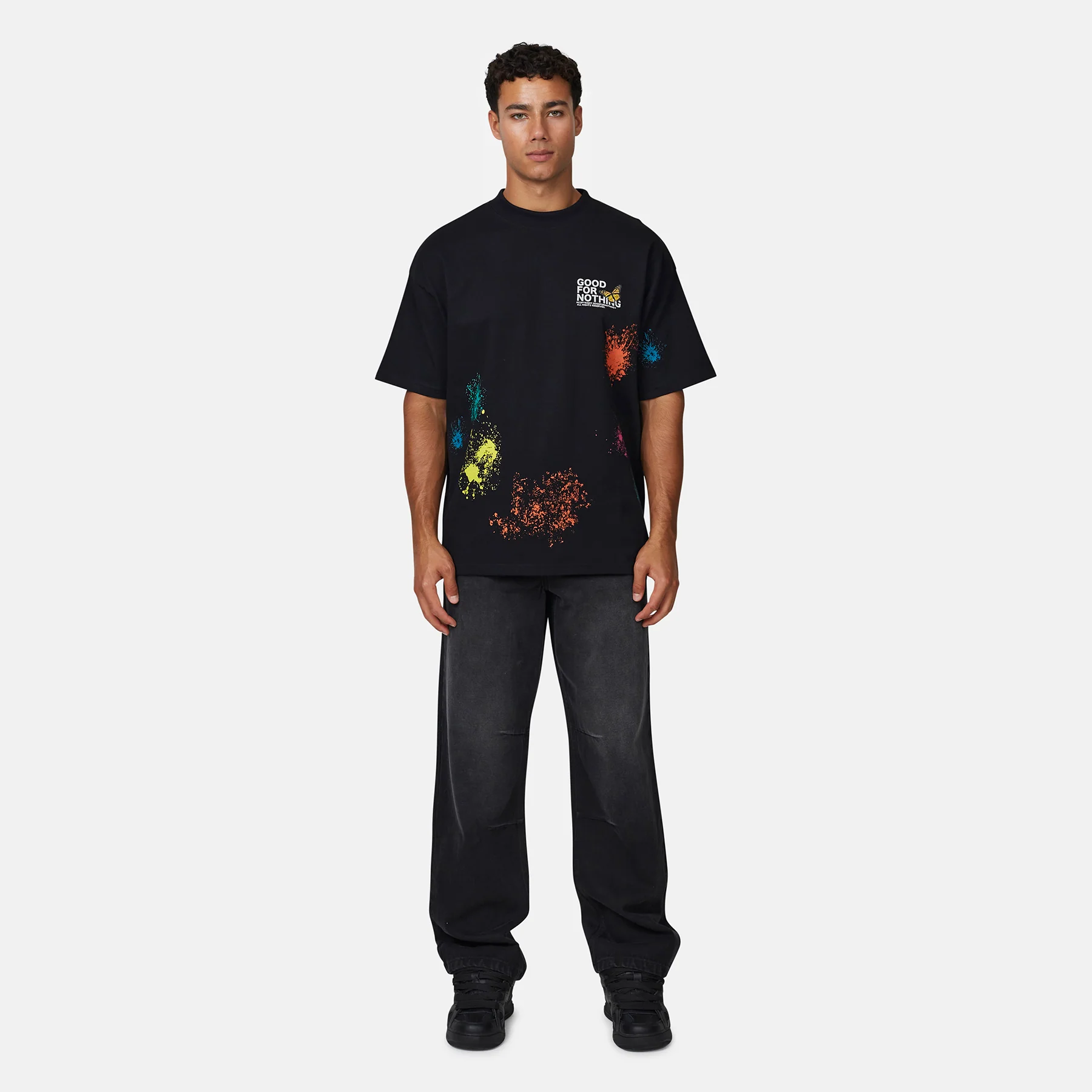 Pigment Butterfly Paint Black T-shirt - Image 5