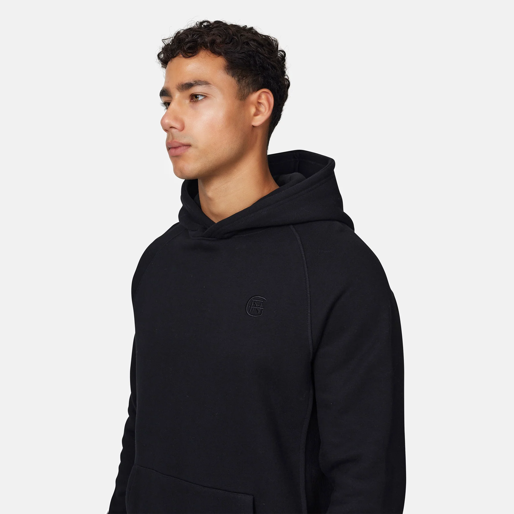 Monogram Black Pullover Hoodie - Image 3