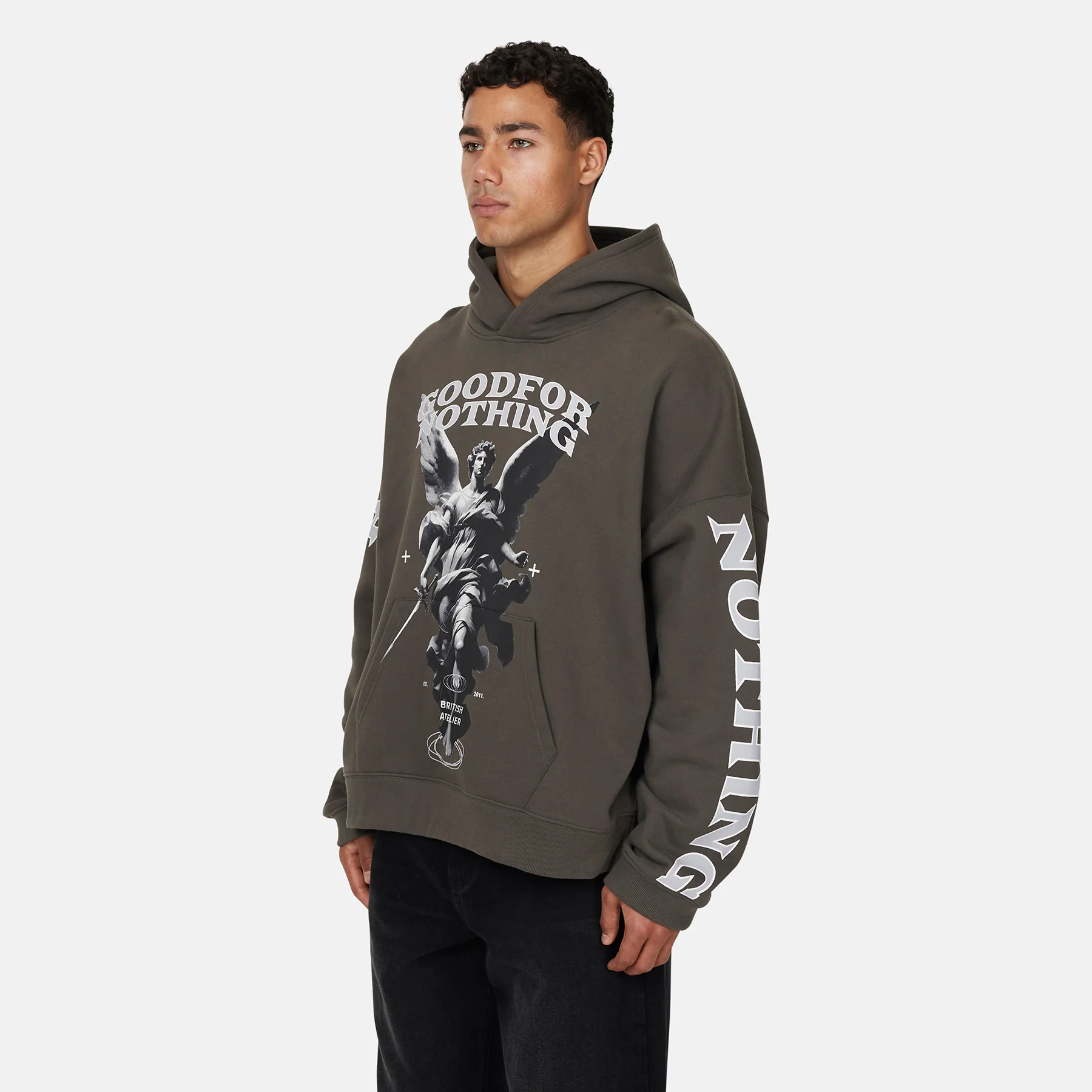 Awakening Boxy Khaki Hoodie - Image 5