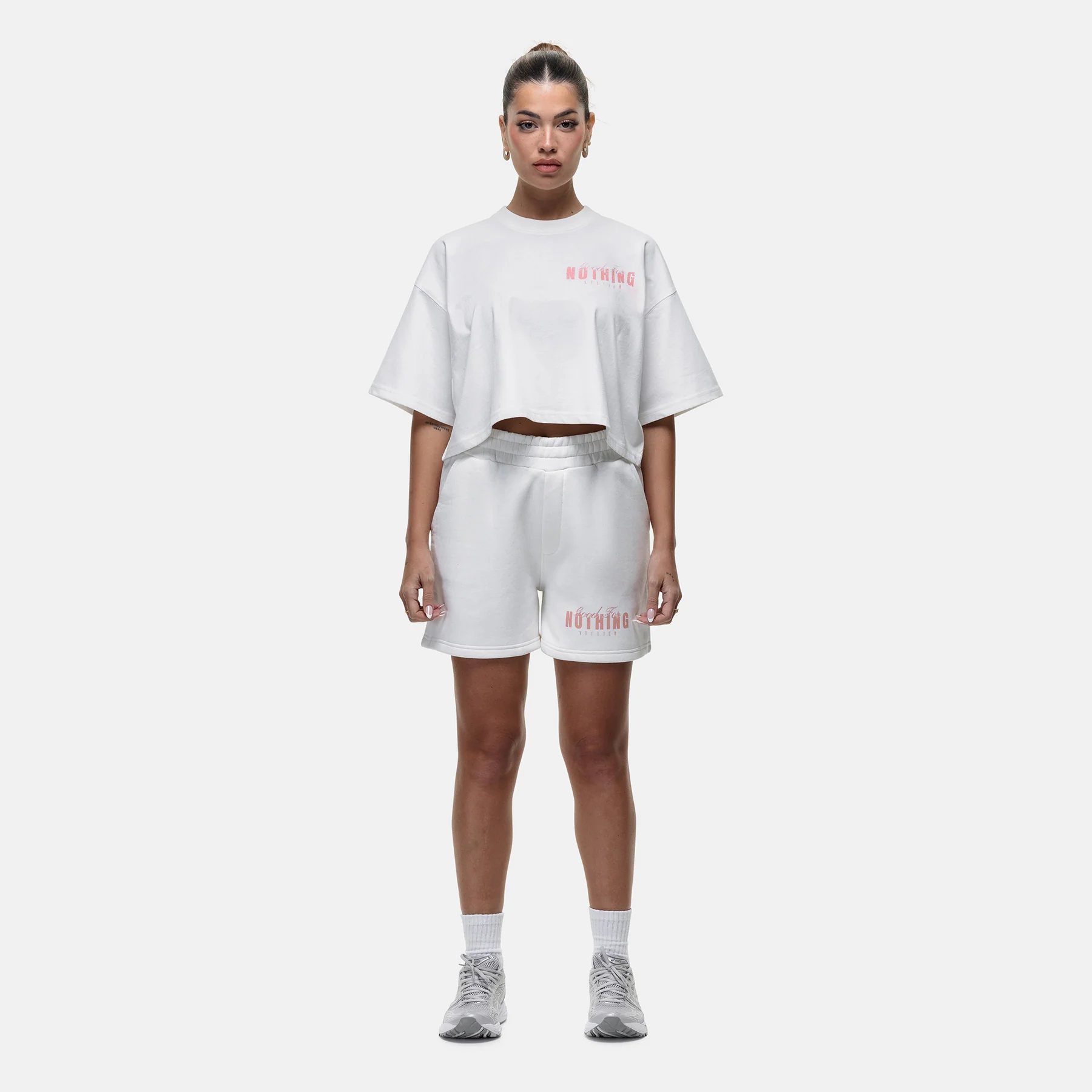 Washed Butterfly Off White Shorts - Image 4