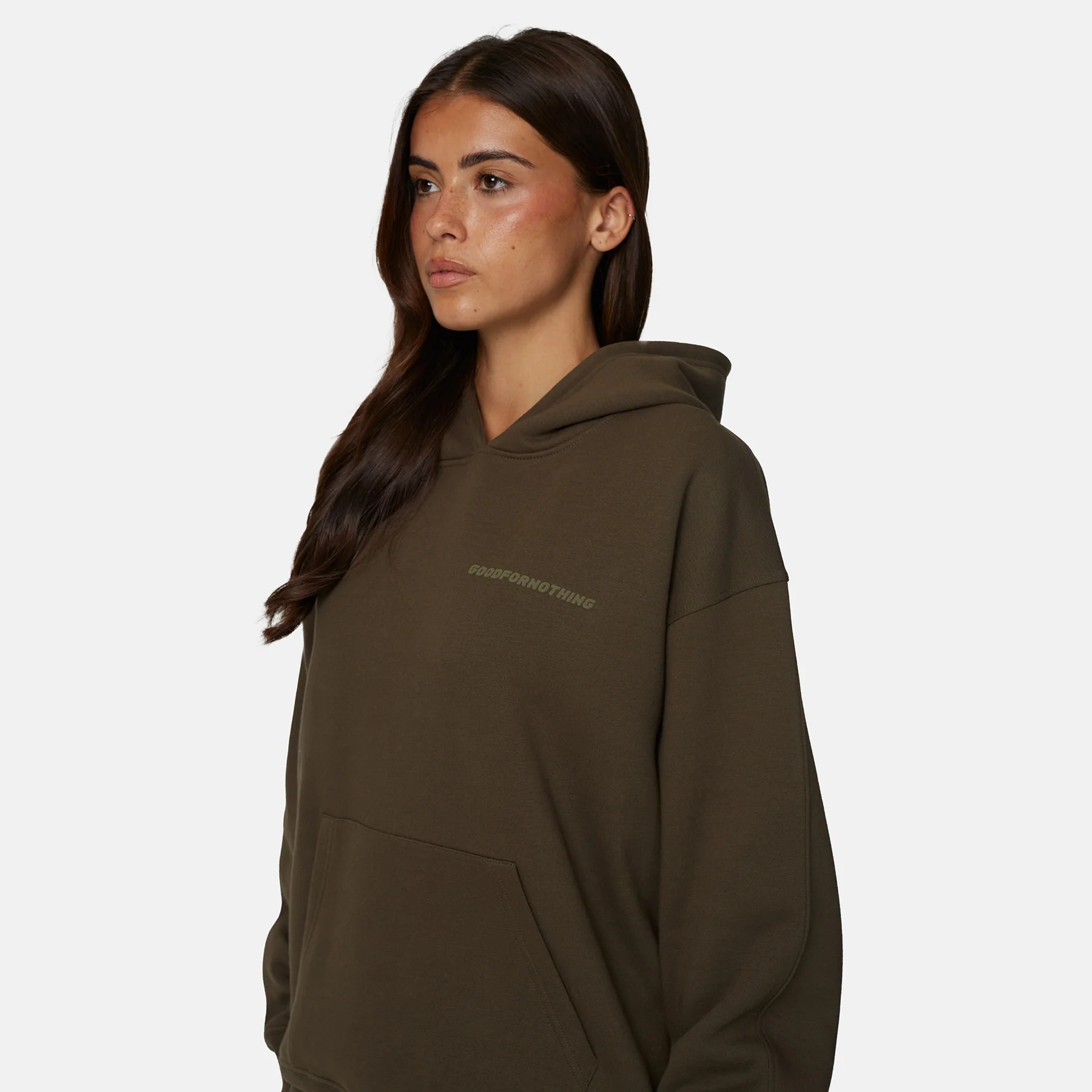 Vintage Brown Pullover Hoodie - Image 3