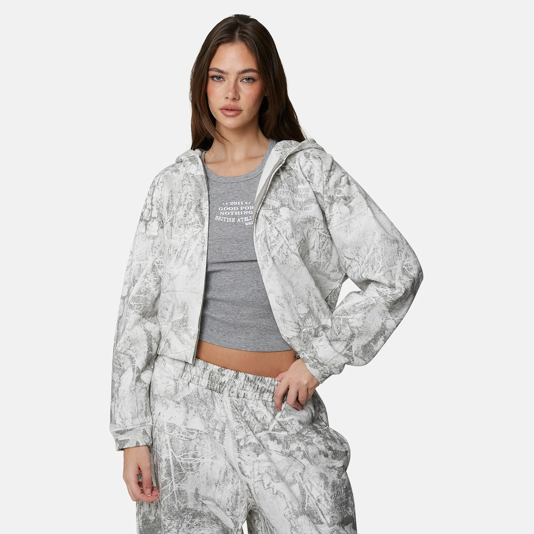 Icarus Camo White Zip Hoodie - Image 3