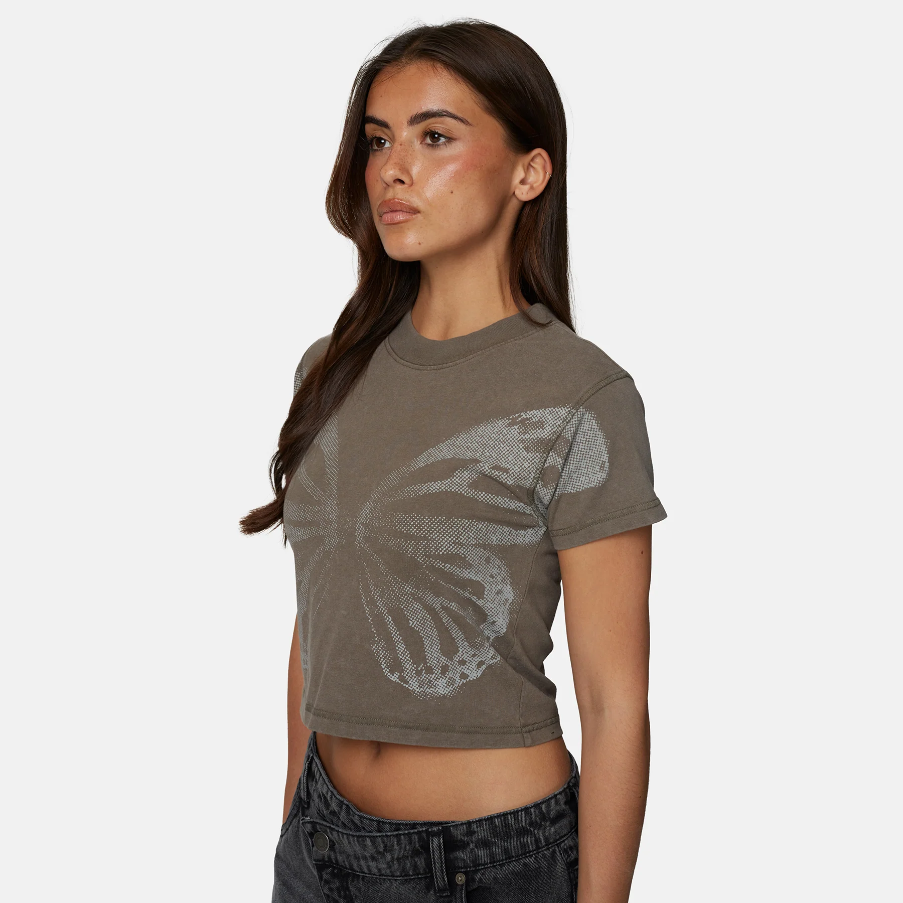 Fragment Butterfly Washed Taupe Baby T-shirt - Image 2