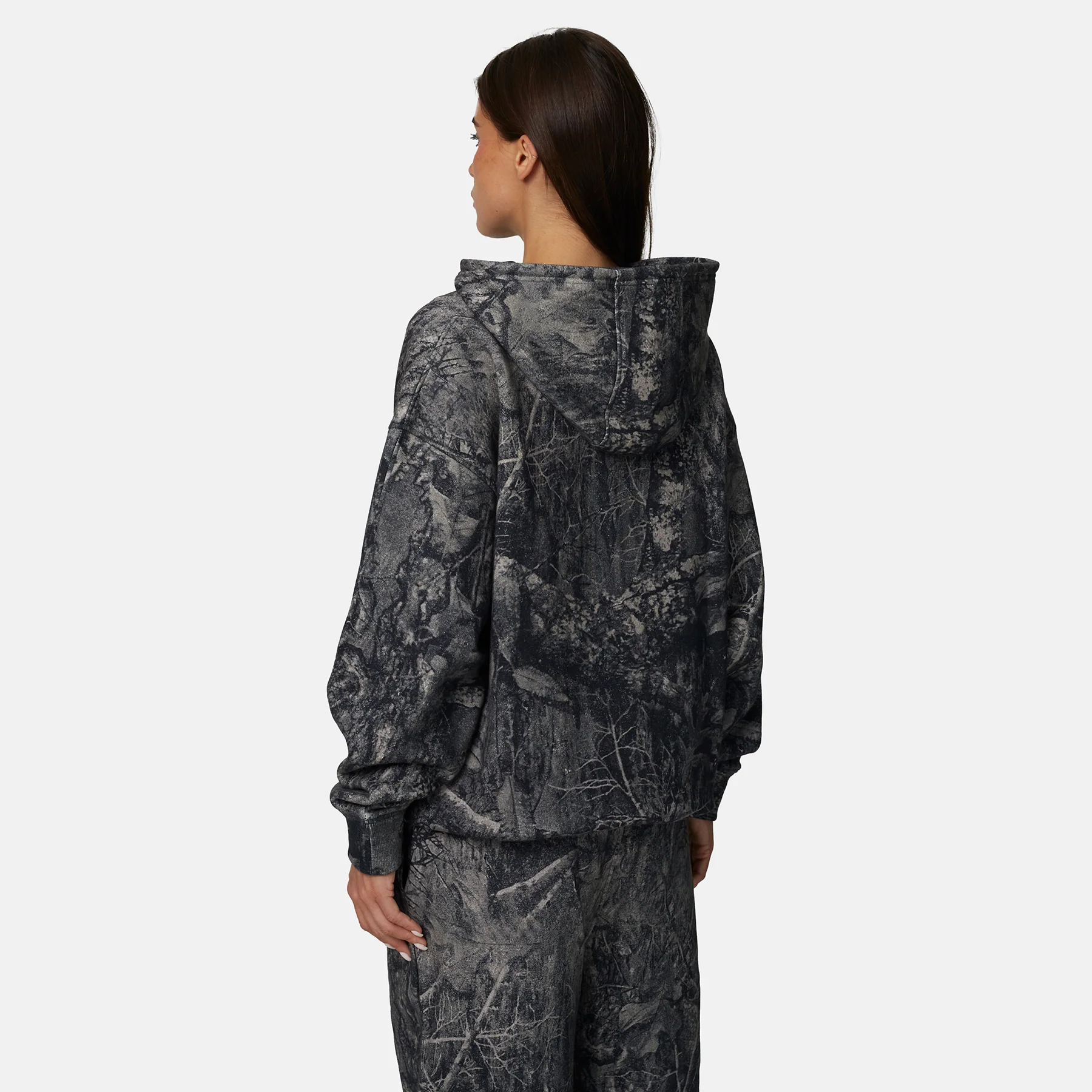 Woodland Camo Black Hoodie - Image 3